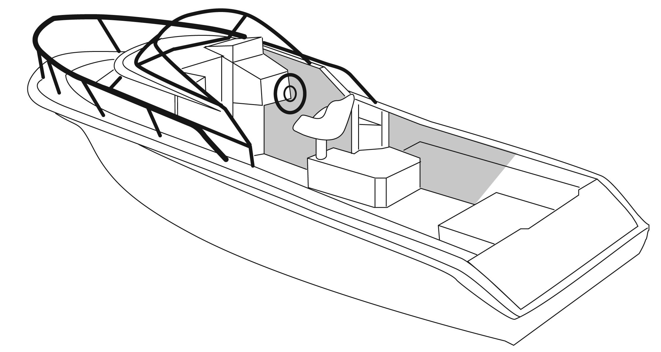 Euro Style Walk Around Cuddy Cabin Boat Cover - Inboard/Outboard Engine Protection for Marine Use