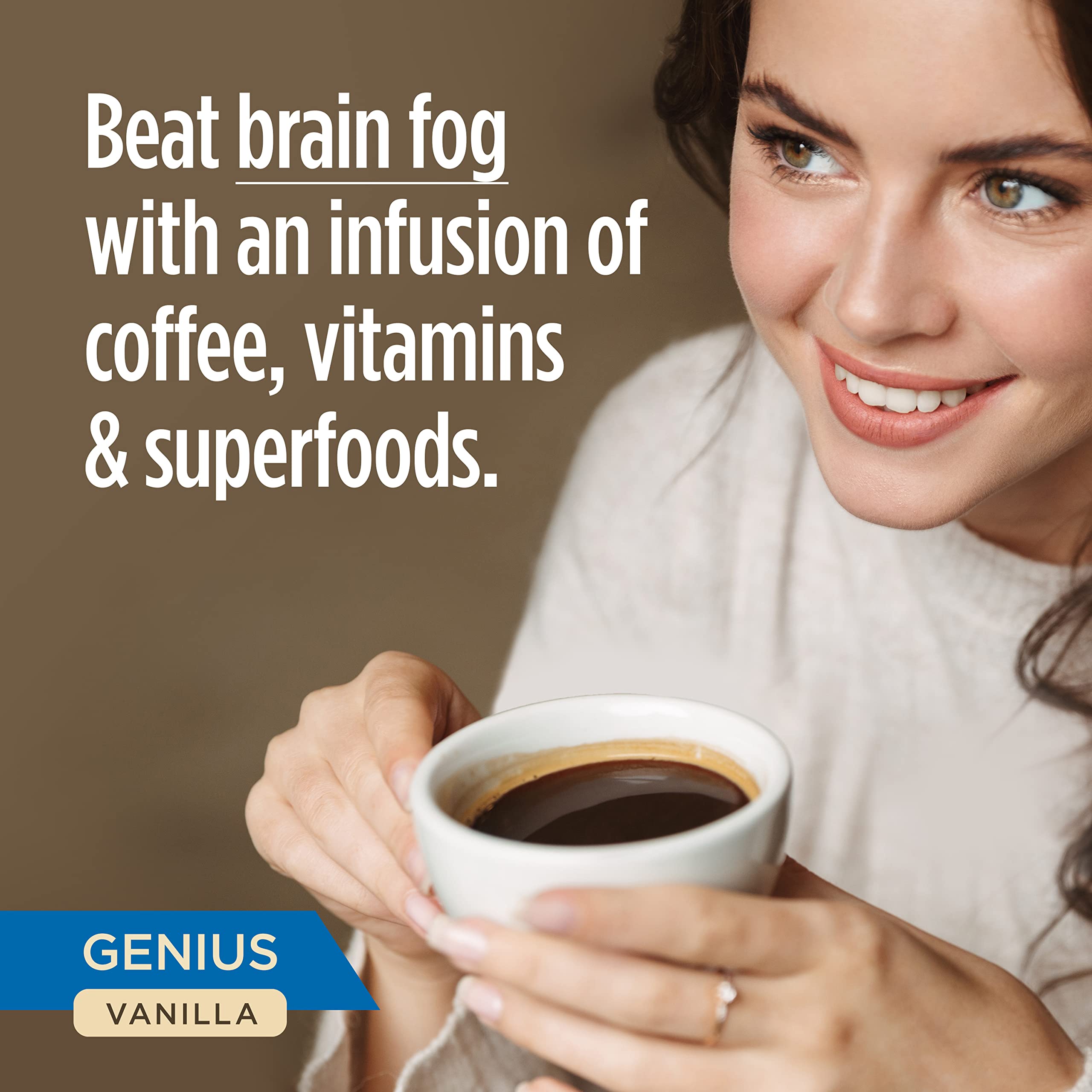 VitaCup Genius Vanilla Keto Coffee Pods with MCT Oil, Turmeric, B Vitamins & D3 - 64 Count Recyclable Single Serve Pods for Keurig 2.0 & K-Cup Brewers | Boost Energy & Focus | Perfect for Keto Diet, Morning Routine & Office Use