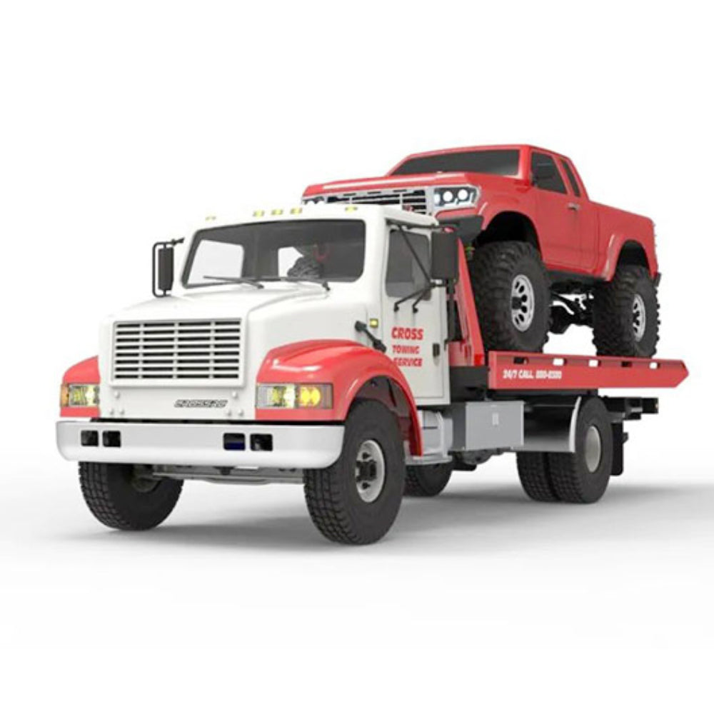 CrossRC WT4 1/10 Scale RC Road Rescue Vehicle - 4X2 Remote Control Wrecker Truck Model Kit (Unassembled & Unpainted) with 2-Speed Gearbox - Perfect for Off-Road Adventure & RC Car Enthusiasts
