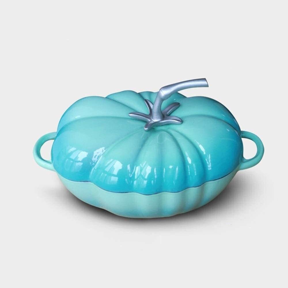 HOLPPO 5.5QT Enameled Cast Iron Dutch Oven - Binaural Stock Pot, Thick Enamel Coating, Non-Stick Surface for Gas/Induction Cooktops - Perfect for Soups, Stews, Braising & Slow Cooking (Green)