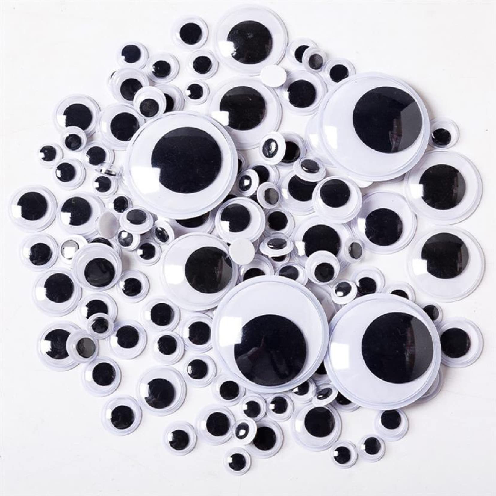 730PCS Self-Adhesive Mixed Size 4-15mm Googly Eyes for DIY Crafts - Perfect for Doll Making, Scrapbooking, Puppet Shows, Crochet Toys and Home Decor (Wiggle Eyes for Creative Projects)
