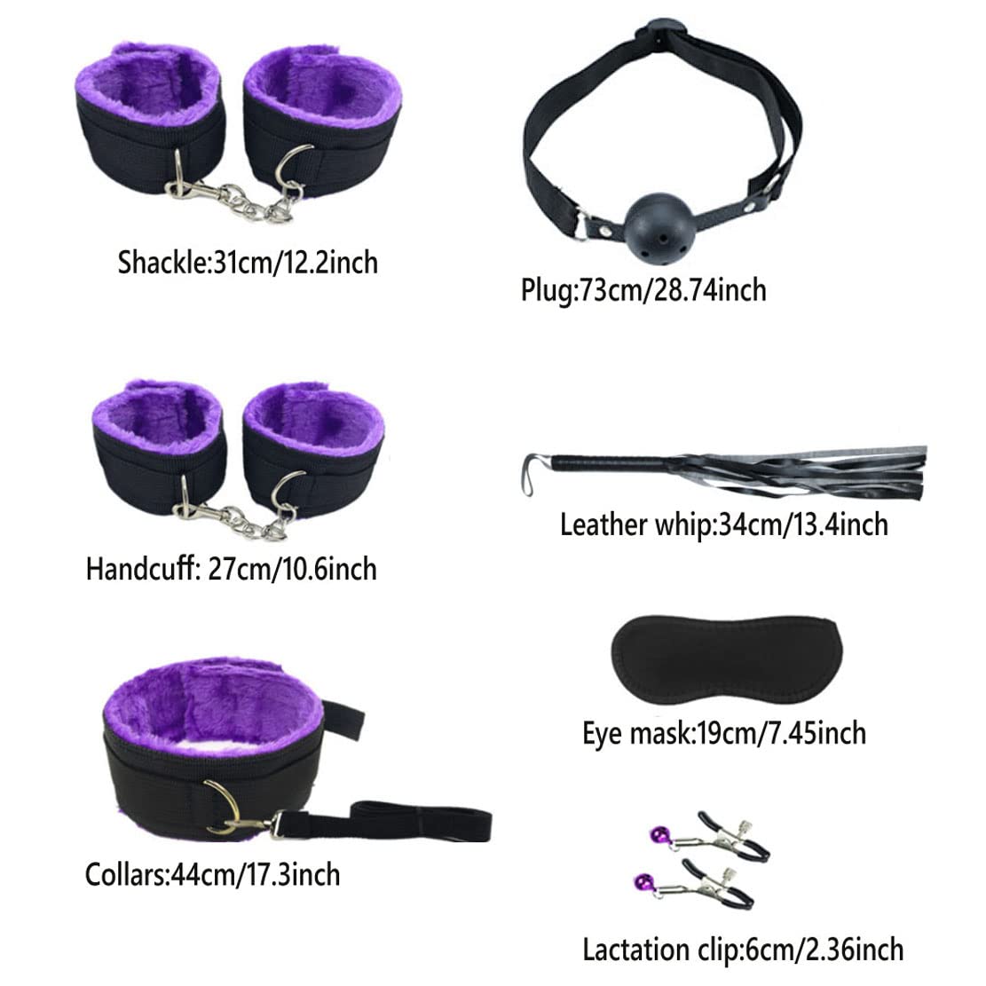26-Piece BDSM Restraints Bondage Kit for Couples - Premium SM Adult Toys & Accessories for Spicing Up Bedroom Play, Roleplay & Sensual Exploration