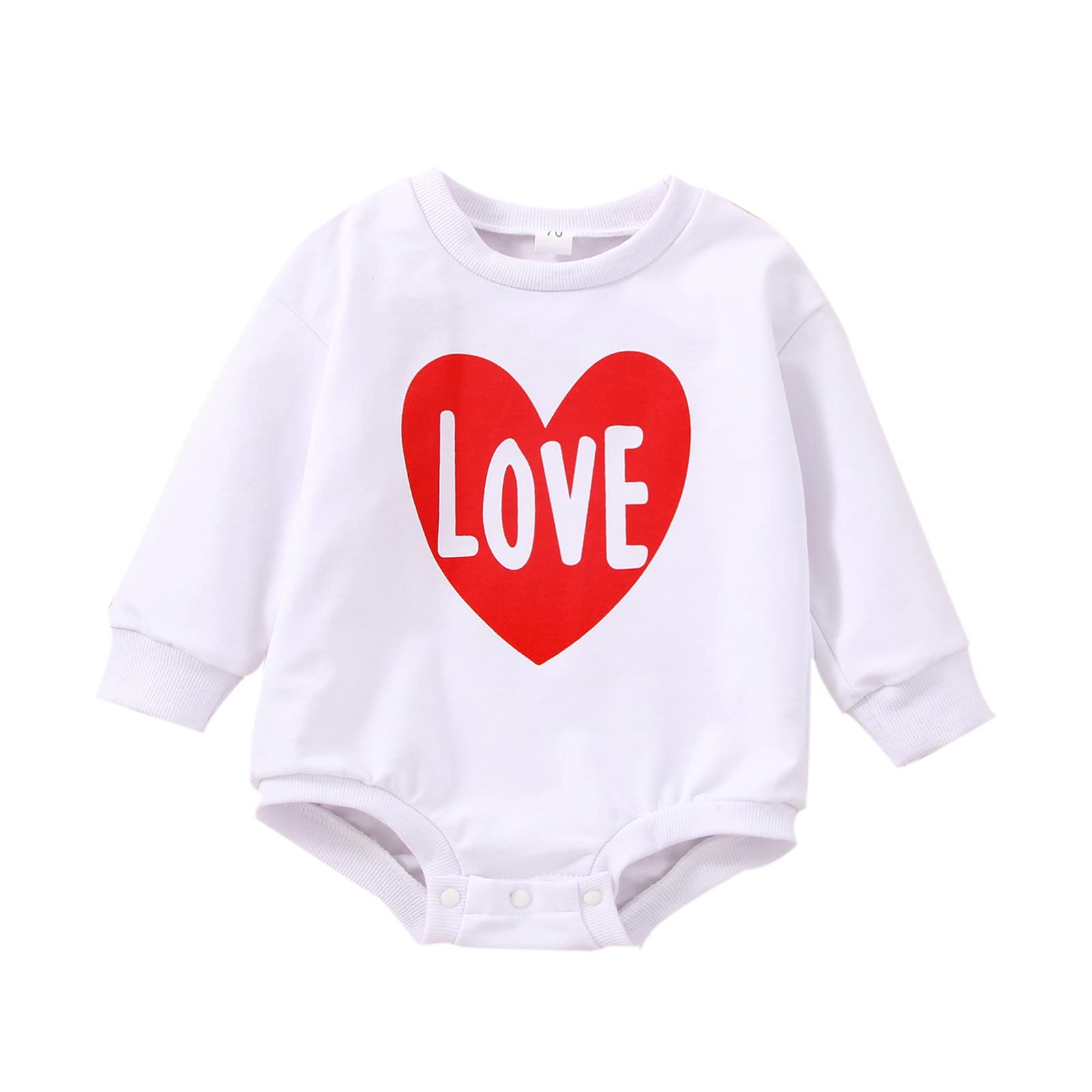 BOIBOKOKO Baby Valentine's Day Outfit - Cute Long Sleeve Waffle Knit Romper Jumpsuit for Boys & Girls | Perfect for Holiday Photos, Family Gatherings & Special Occasions
