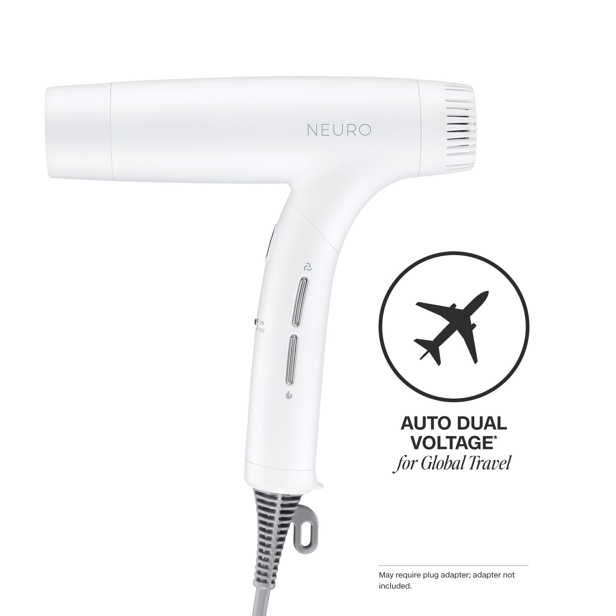 Neuro Dry+ Folding High Velocity Hair Dryer - Professional Ionic Blow Dryer for Fast Drying, Travel-Friendly & Salon Quality - Perfect for Home, Travel & Salon Use