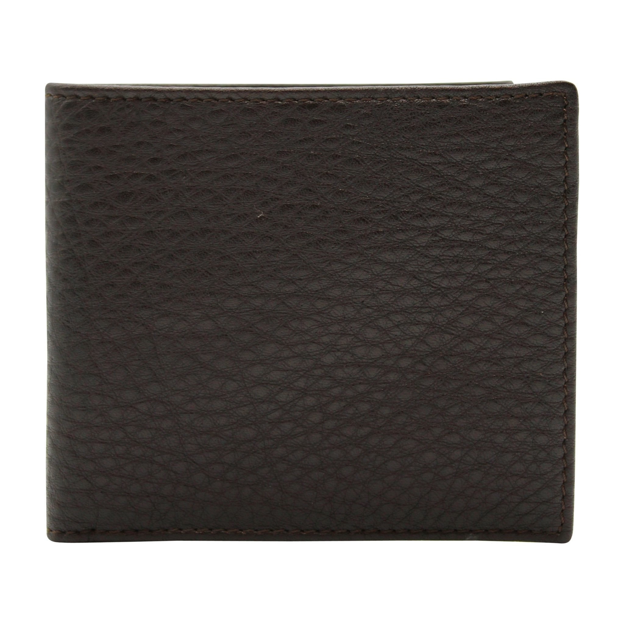 HB Leather Wallet for Men - 8 Credit Card Slots & Cash Pocket - Dark Brown Genuine Leather - Perfect for Everyday Use & Travel Accessories