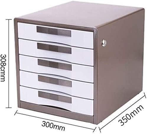5-Tier Metal Locking File Cabinet - High Capacity Home Office Desk Organizer & Storage Box for Documents, Folders, and Supplies | Perfect for Office Organization, School Paper Storage, and Home Filing Systems