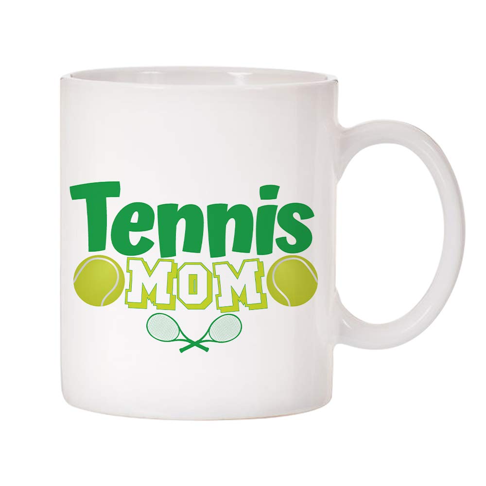 Sports Family 11oz Ceramic Coffee Mugs - Tennis & Mom Themed - Perfect for Gifts, Home Use, and Office Coffee Breaks