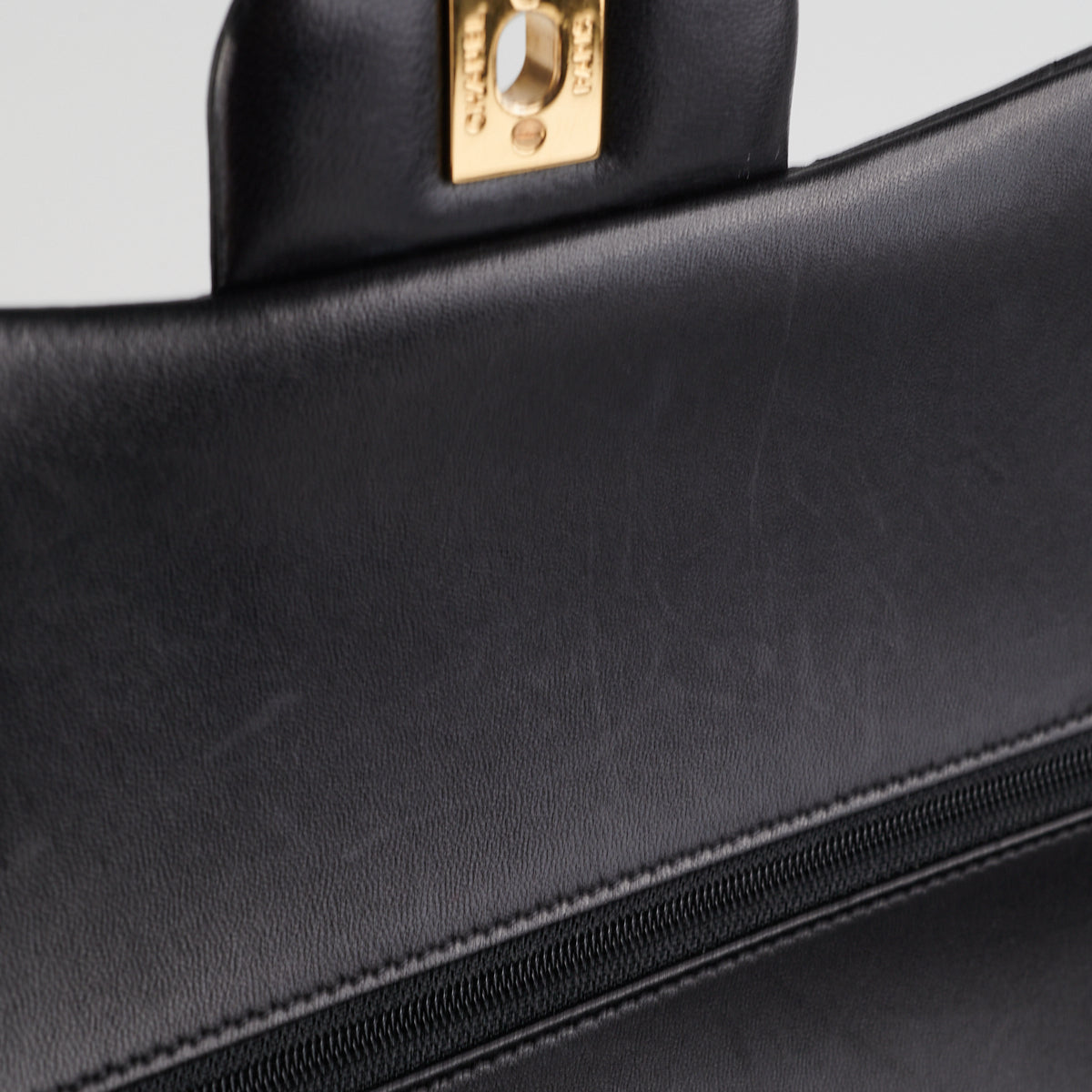 Chanel Quilted Jumbo Flap Bag in Black Lambskin Leather - Luxury Designer Handbag for Women, Perfect for Evening Events & Special Occasions