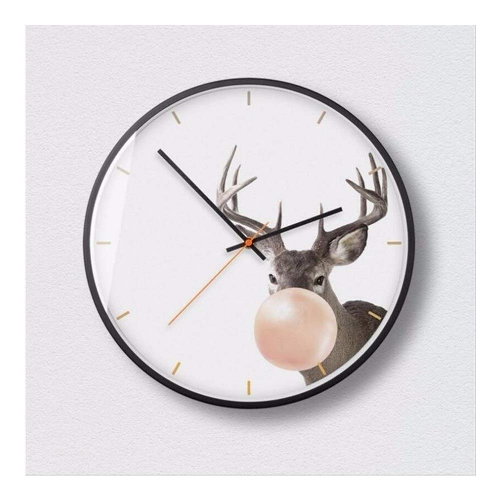 Minimalist Nordic Giraffe Wall Clock - Large 12 Inch Silent Quartz Movement, Modern 3D Design for Home & Office Decor (Gray/White) | Perfect for Living Room, Bedroom, or Workspace