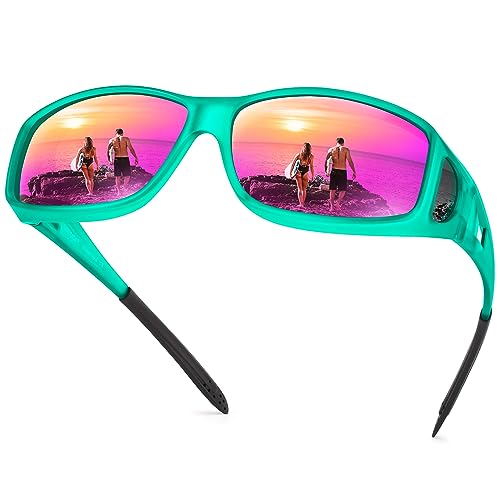 A27 Matte Mint Green Frame/Purple Mirrored Lens