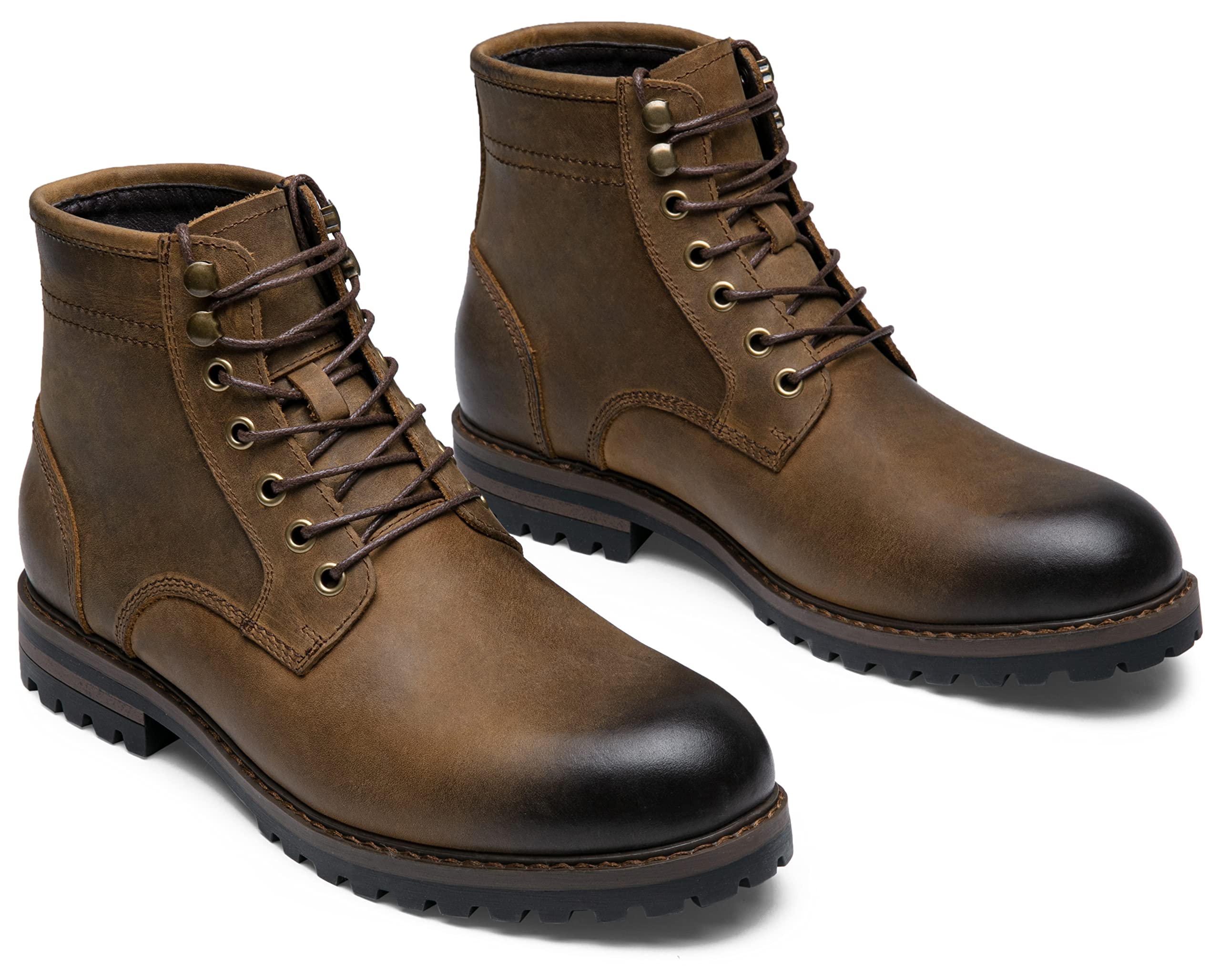 Premium Leather Men's Chukka Boots - Black Casual & Dress Shoes for Work, Outdoor & Everyday Wear