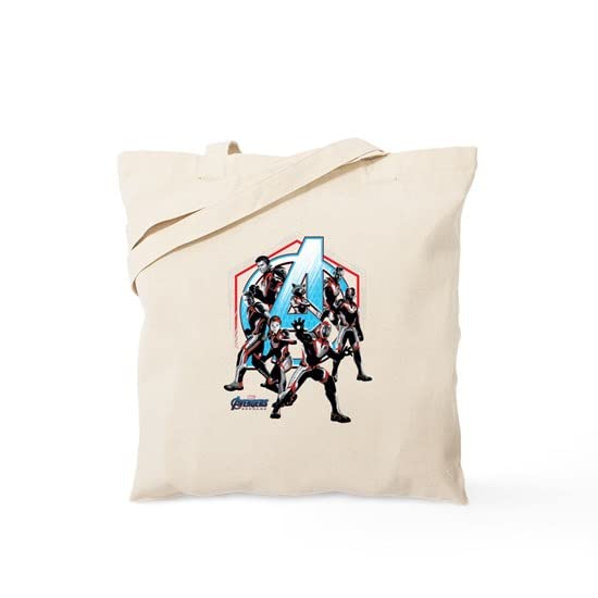 Avengers Endgame Characters Tote Bag - Natural Canvas Reusable Shopping Bag for Groceries, Beach & Comic Con