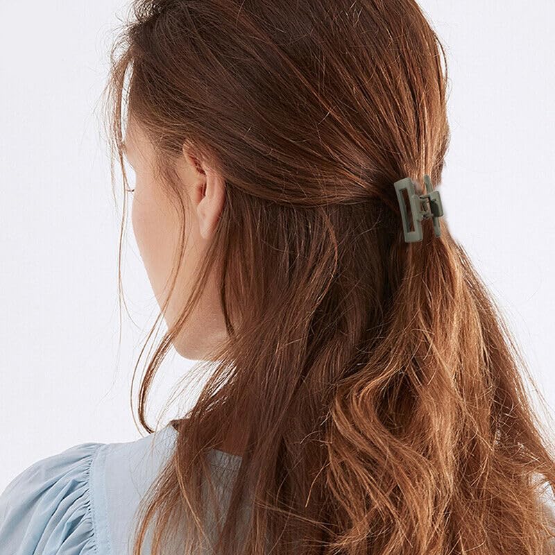 DENICRAAS Half Claw Hair Clip Set - 9PCS Acrylic Hair Claw Clips for Women, Beige Hair Accessories for Ponytail, Bun & Updo Hairstyles - Perfect for Work, Party & Everyday Use