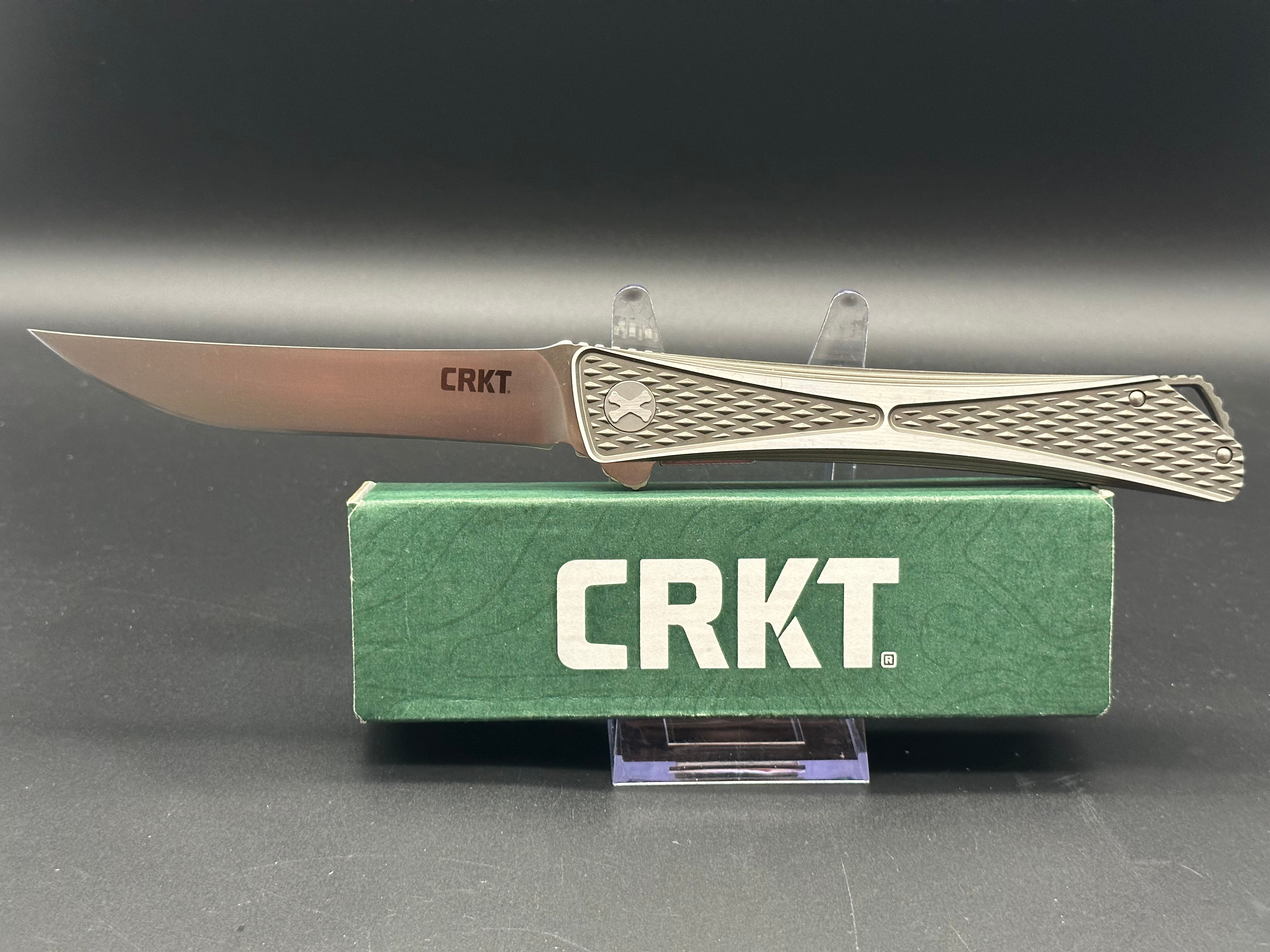 CRKT Jumbones 7532 Folding Pocket Knife - Aus 8 Stainless Steel Blade, 2-Tone Aluminum Handle, IKBS Ball Bearing System - Perfect for Camping, Hiking & Everyday Carry (EDC)