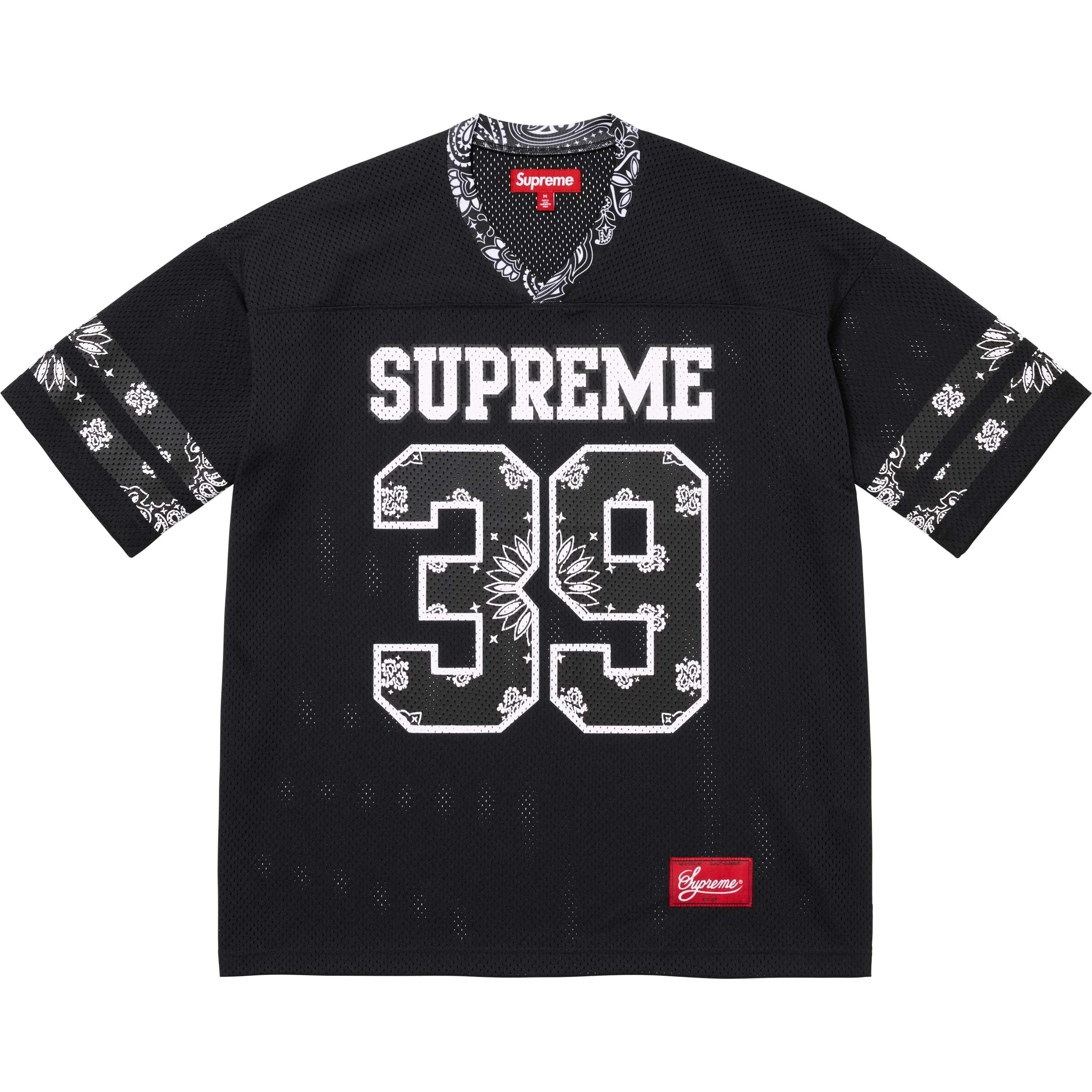 SUPREME 25SS BANDANA FOOTBALL JERSEY - Trendy Streetwear Football Shirt for Men - Perfect for Game Day, Concerts & Urban Fashion