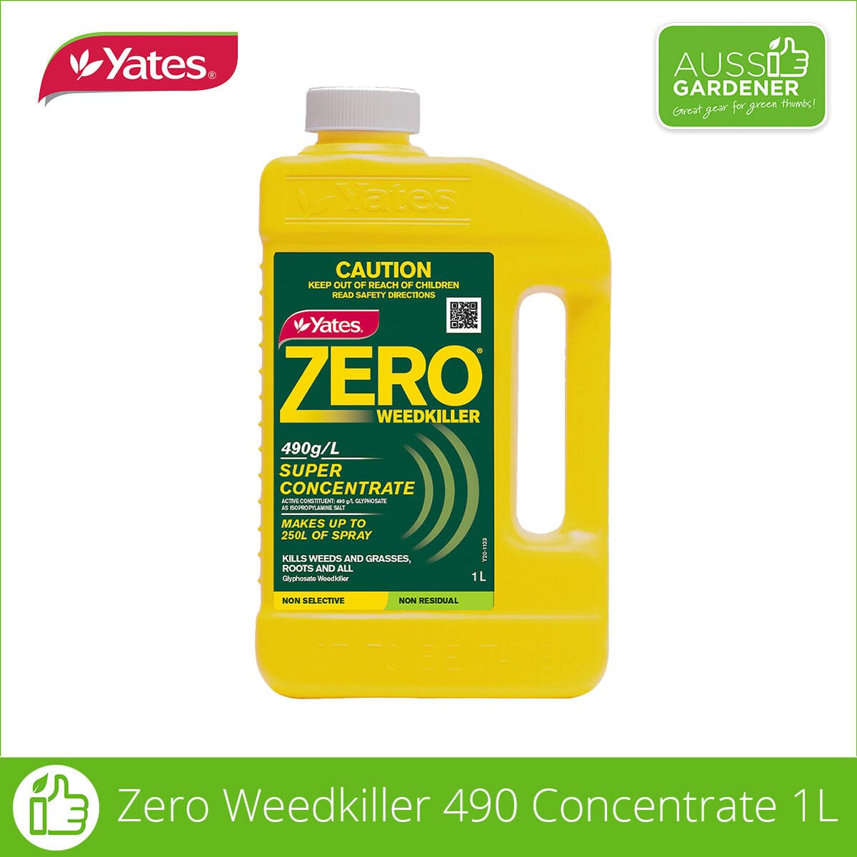 Zero Weedkiller 490 Concentrate 1L - Professional Herbicide for Lawn & Garden Weed Control - Ideal for Driveways, Sidewalks, and Agricultural Use