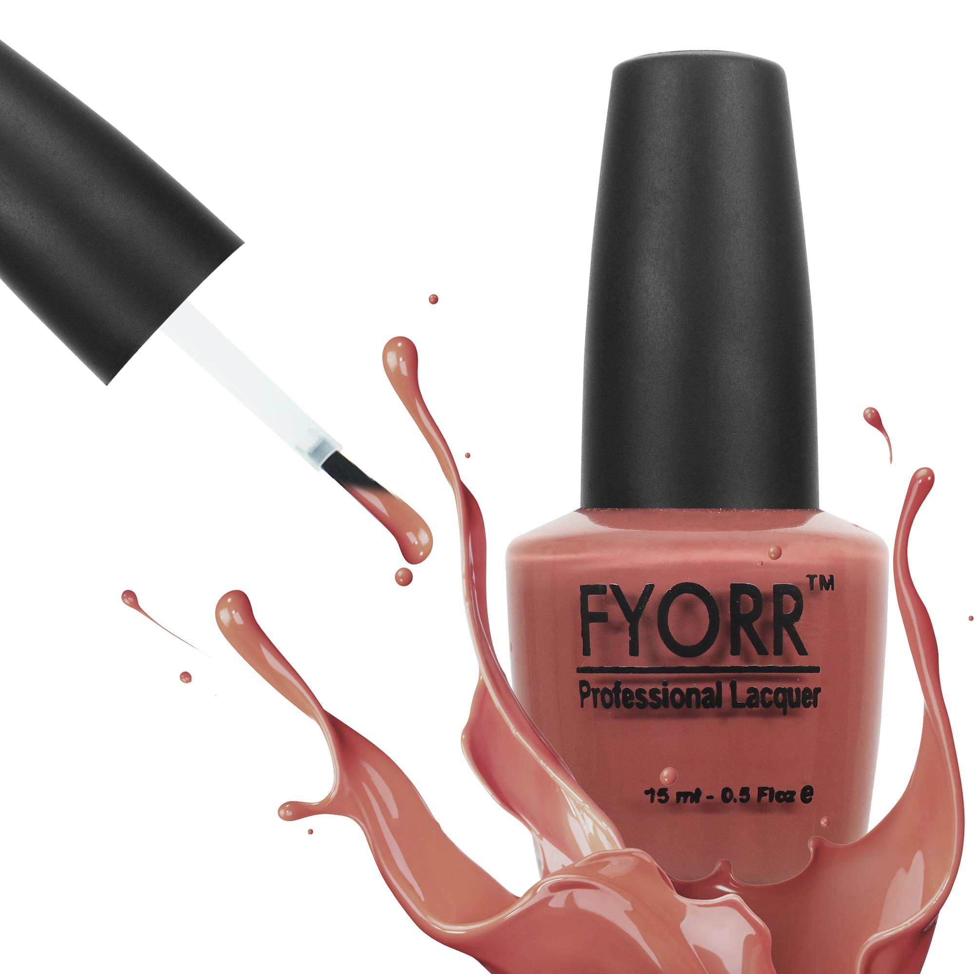FYORR Coffee Nude Long Lasting Nail Polish - 15ml Vegan & Non-Toxic Gel Polish (FNNP-26) for Professional Salon & Home Manicure