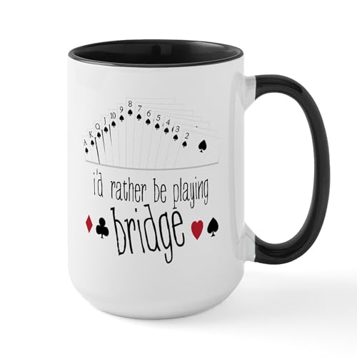 White/Black Inside - Id Rather Be Playing Bridge Mugs