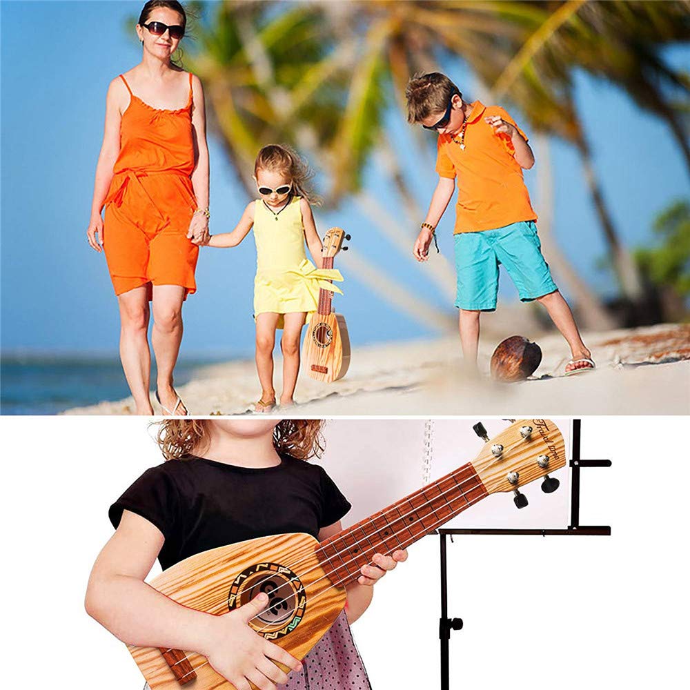 YOLOPARK 17 Inch Wooden Kids Toy Guitar for Boys & Girls - Mini Toddler Ukulele with 4 Strings for 3-7 Year Olds | Beginner Musical Instrument & Educational Toy for Children | Perfect for Birthday Gifts, Music Lessons & Pretend Play