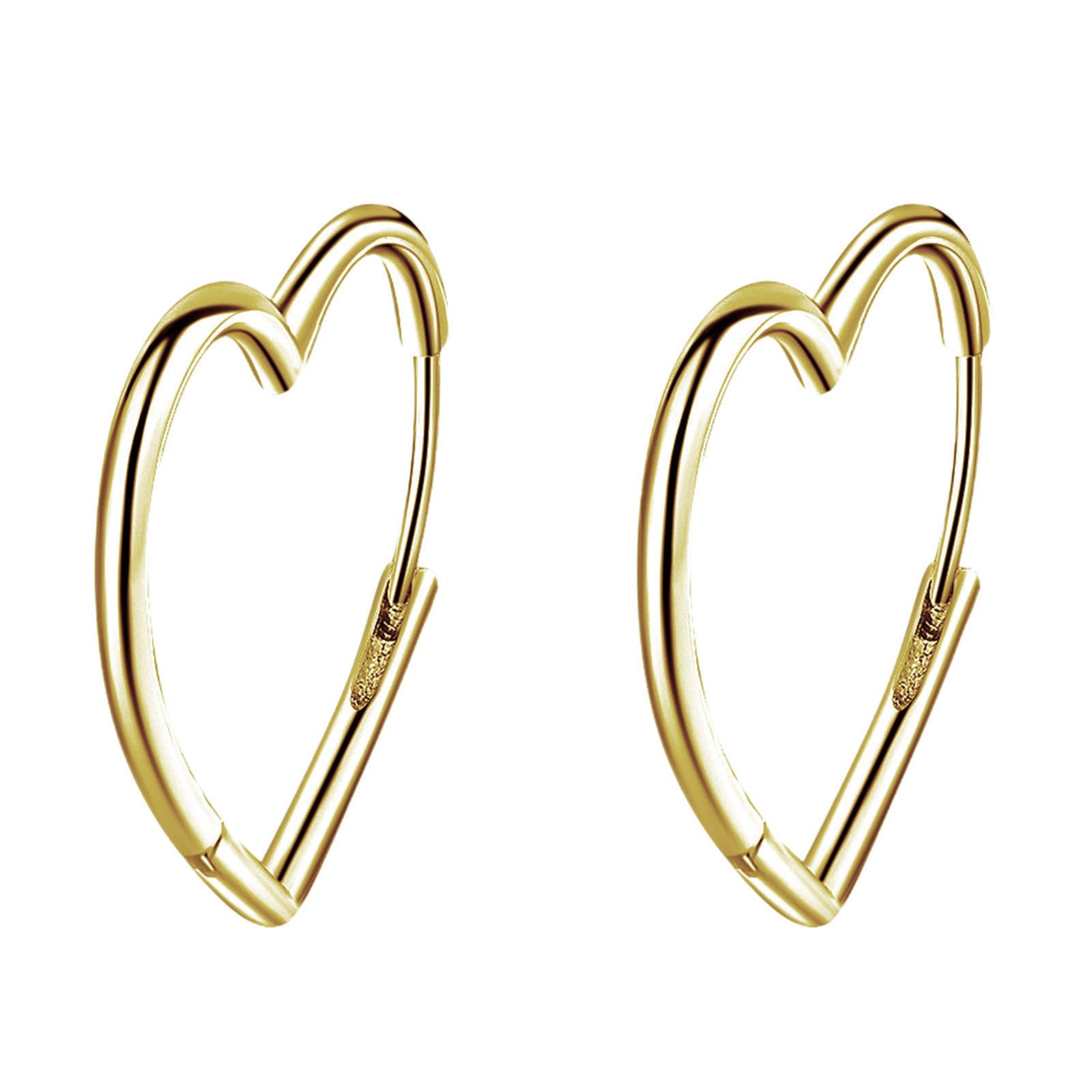 Stylish Heart-Shaped Hoop Earrings for Women & Girls - Exquisite Copper Circle Earrings, Perfect Birthday Gift for Teens | Great for Parties, Dating & Everyday Wear