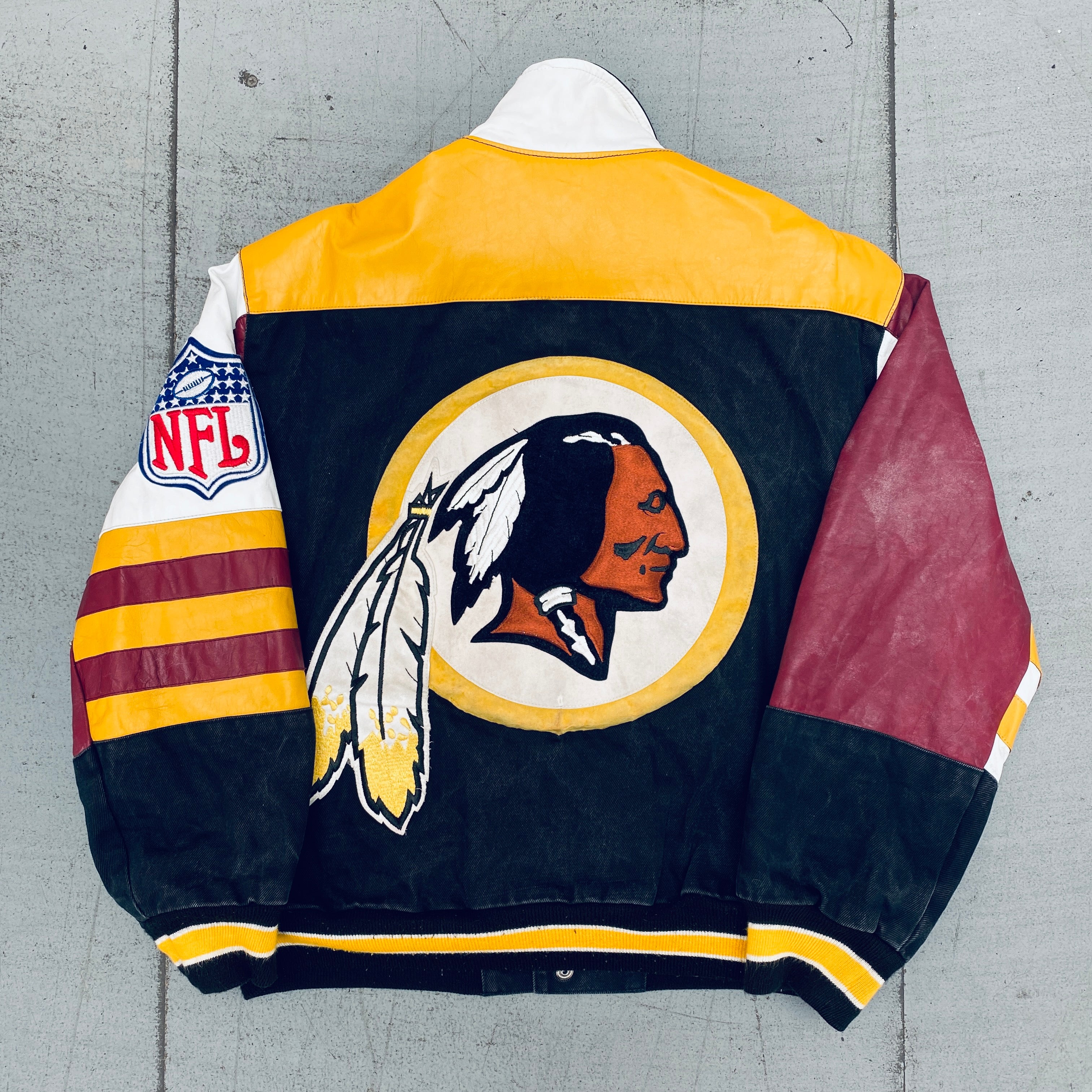 Vintage 1990s Washington Redskins Jeff Hamilton Jacket Size L - Authentic NFL Football Team Apparel for Collectors & Fans - Perfect for Game Day, Tailgating & Sports Memorabilia Displays