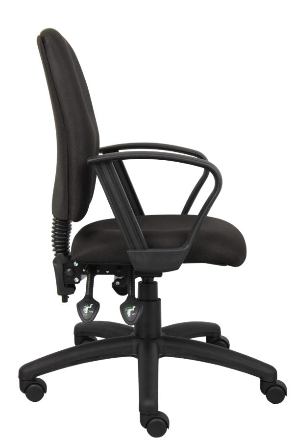 Ergonomic Multi-Function Fabric Task Chair with Adjustable Height & Lumbar Support - Perfect for Home Office, Gaming & Workspace Comfort