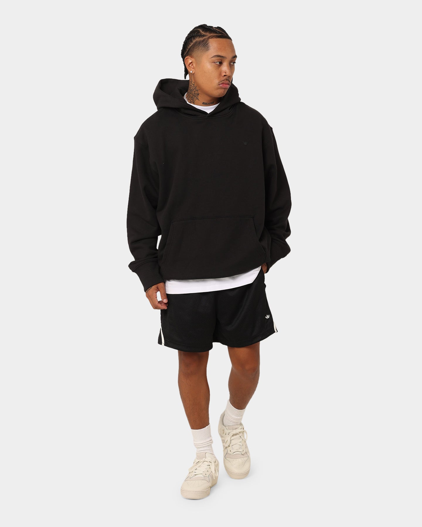 Adidas Originals French Terry Hoodie for Men & Women - Black Cotton Pullover Sweatshirt | Casual Streetwear & Gym Wear