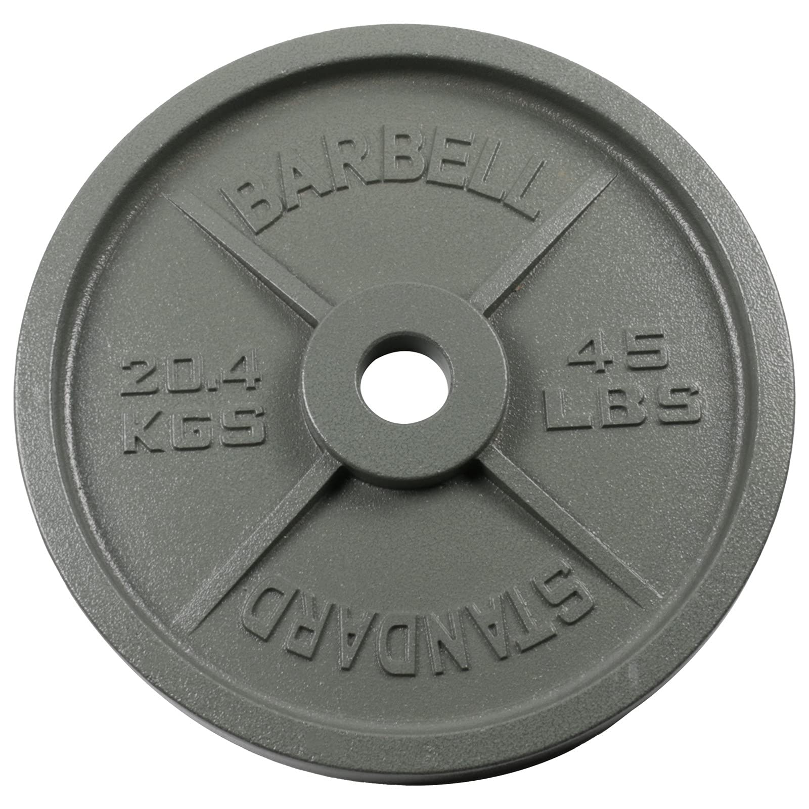 45LB Cast Iron Weight Plate - 2-Inch Grip Olympic Barbell Plate for Home Gym, Strength Training & CrossFit Workouts | Durable Single Weight Plate for Deadlifts, Squats & Bench Press