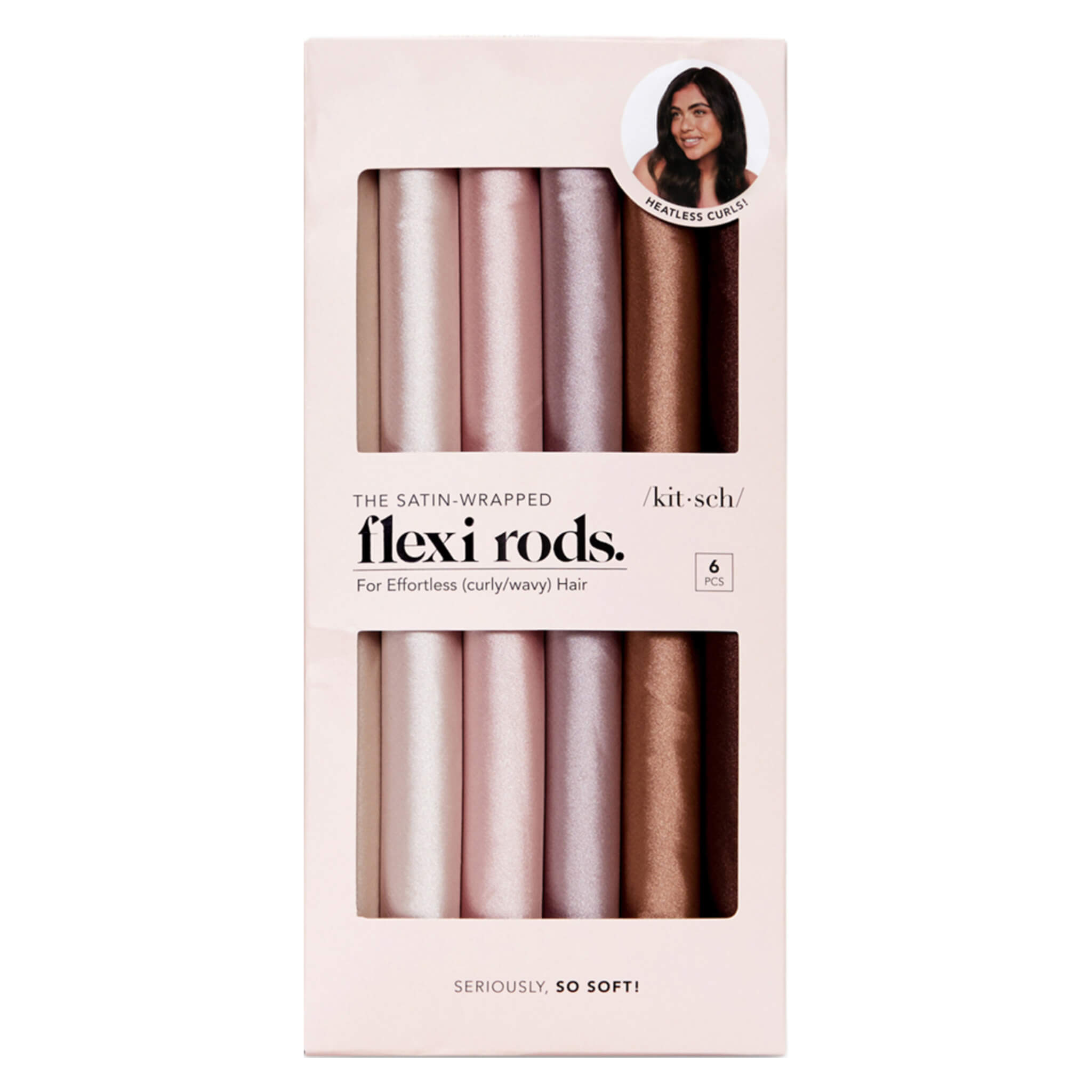 Flexi Rods for Hair - Satin Wrapped Curling Rods Set for Natural Curls & Waves | Salon Quality at Home | Perfect for Twist Outs, Bantu Knots & Protective Styles