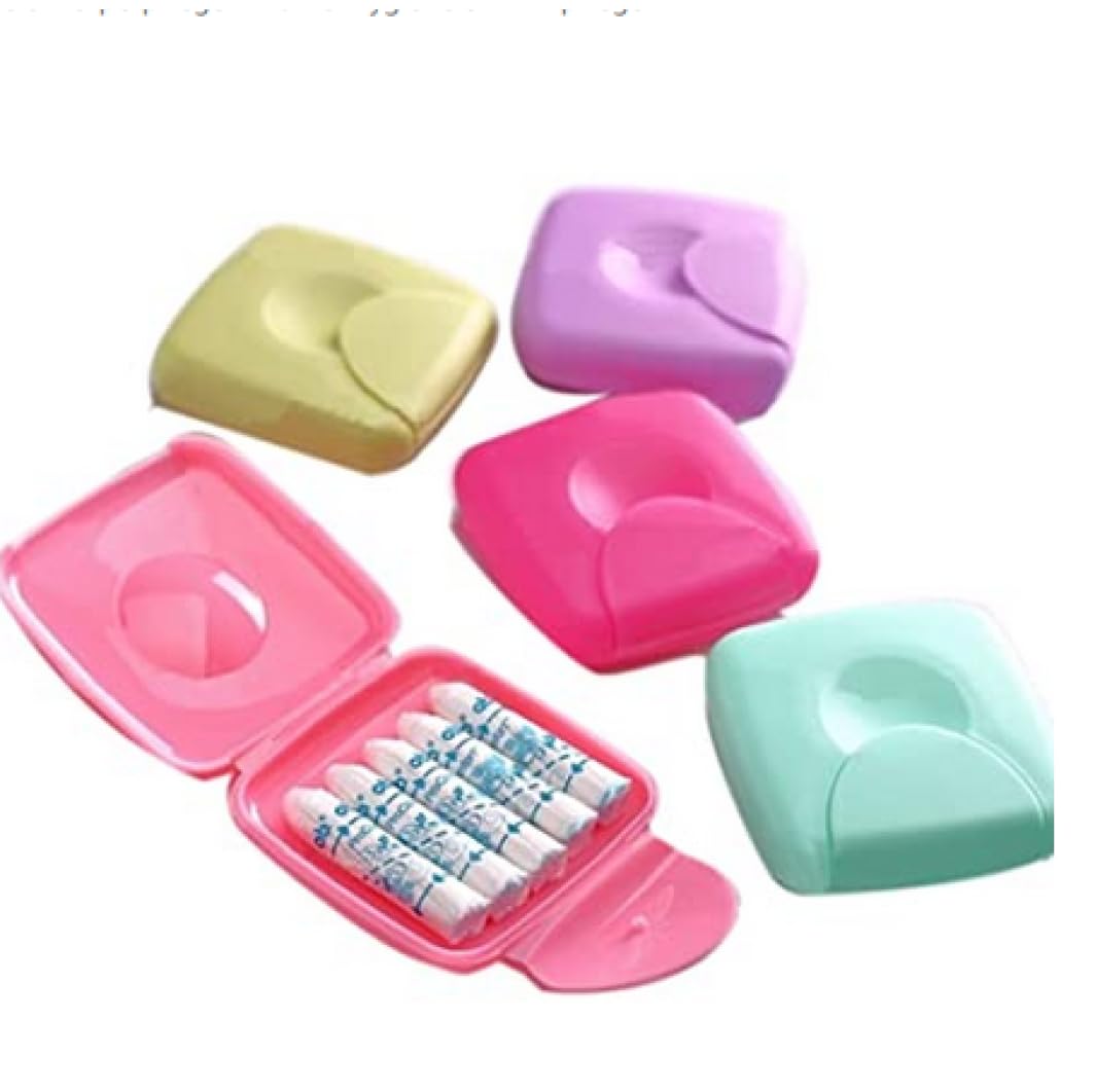 Stylish Stamps Storage Case & Women's Sanitary Pads Holder Bag - First Period Kit, Mini Pads Organizer (Random Color) - Perfect for Travel, School, and On-the-Go Period Care