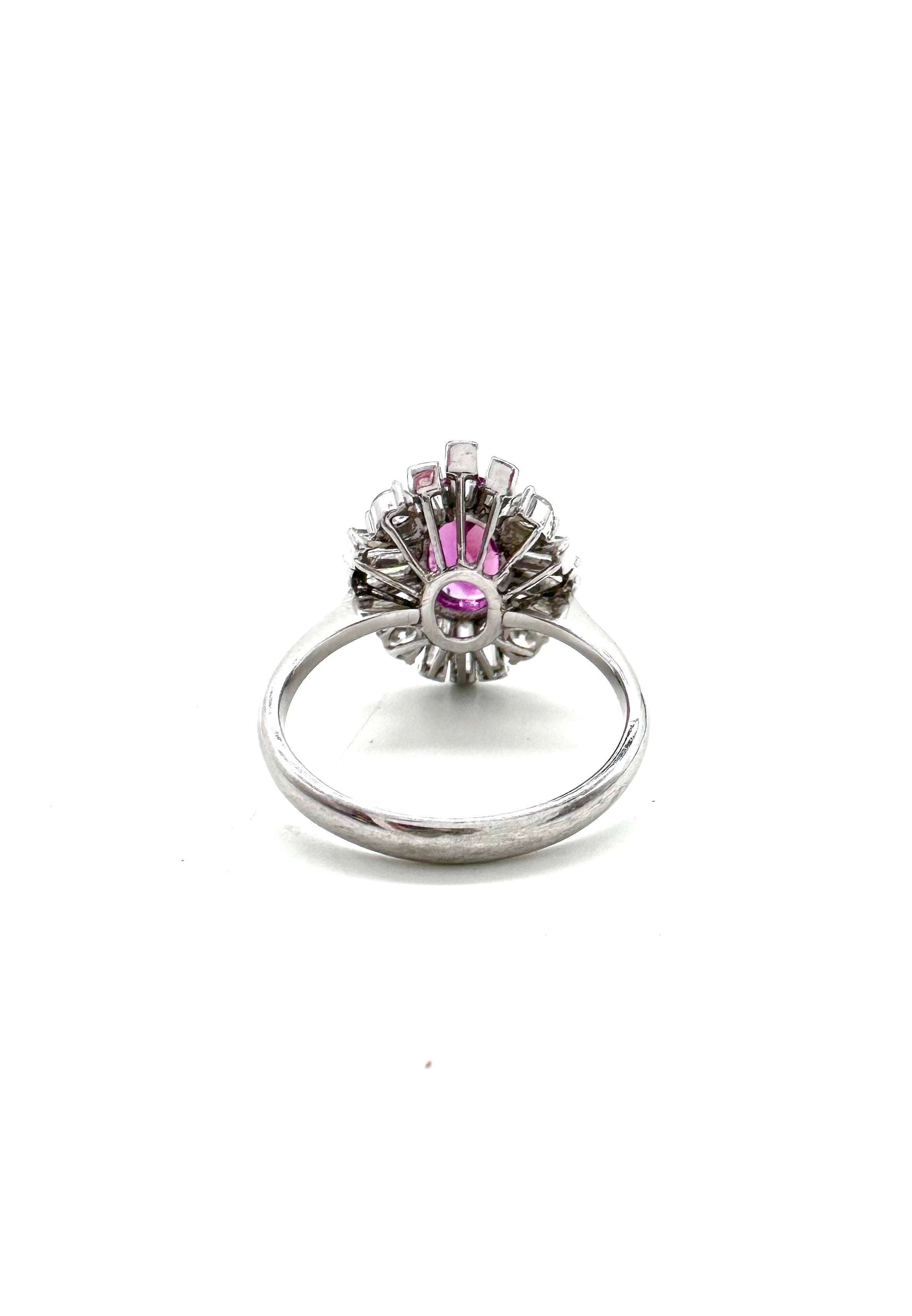 Exquisite Pink Sapphire & Diamond Ring for Women | Elegant 14K Gold Engagement & Wedding Band | Perfect for Proposals, Anniversaries & Special Occasions