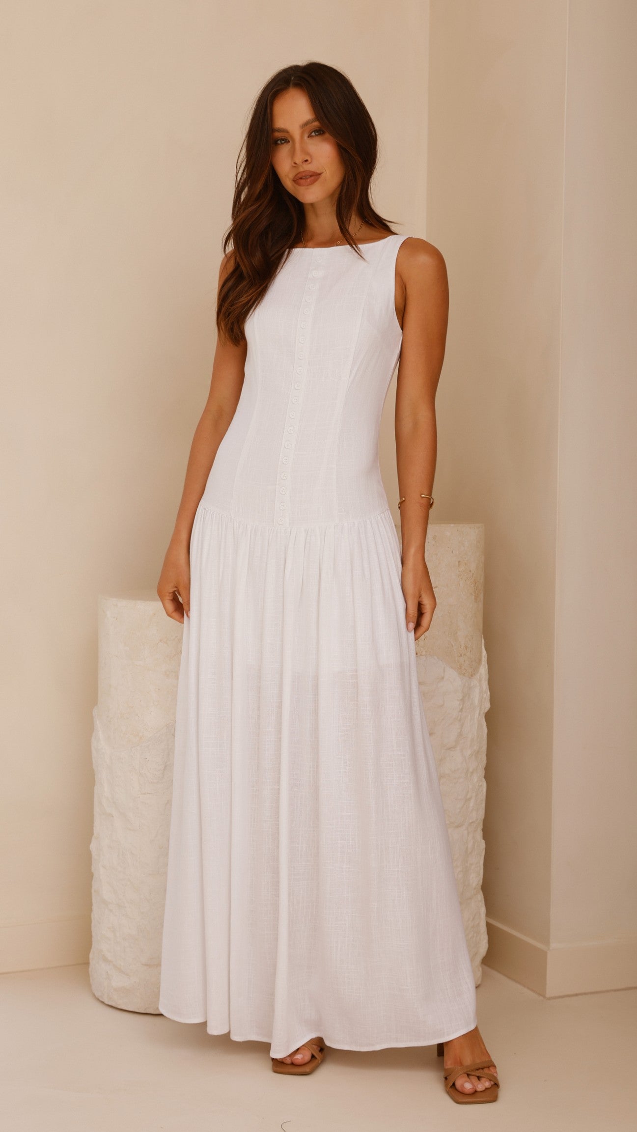 Kora Maxi Dress in White | Elegant Long Summer Dress for Women | Perfect for Beach, Vacation & Casual Outings