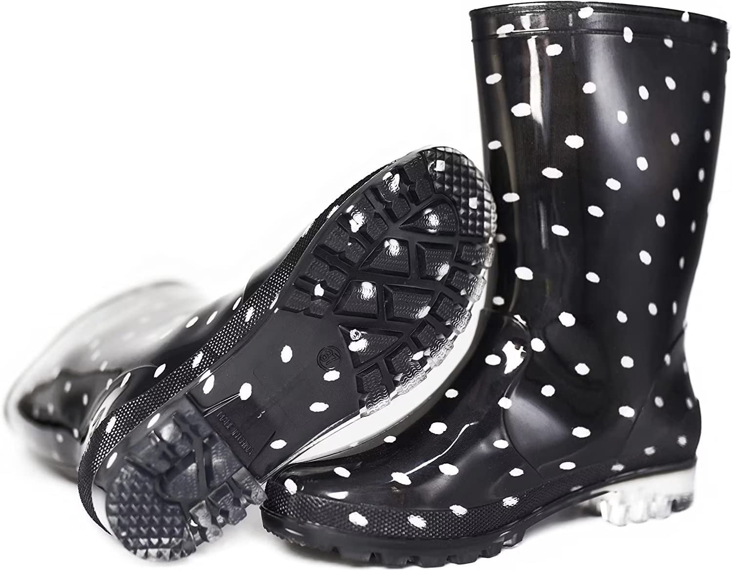 DaeRainy Women's Waterproof Mid-Calf Rain Boots - Non-Slip Garden, Fishing, Farm & Outdoor Work Boots for Women - Perfect for Rainy Days, Yard Work & Outdoor Activities