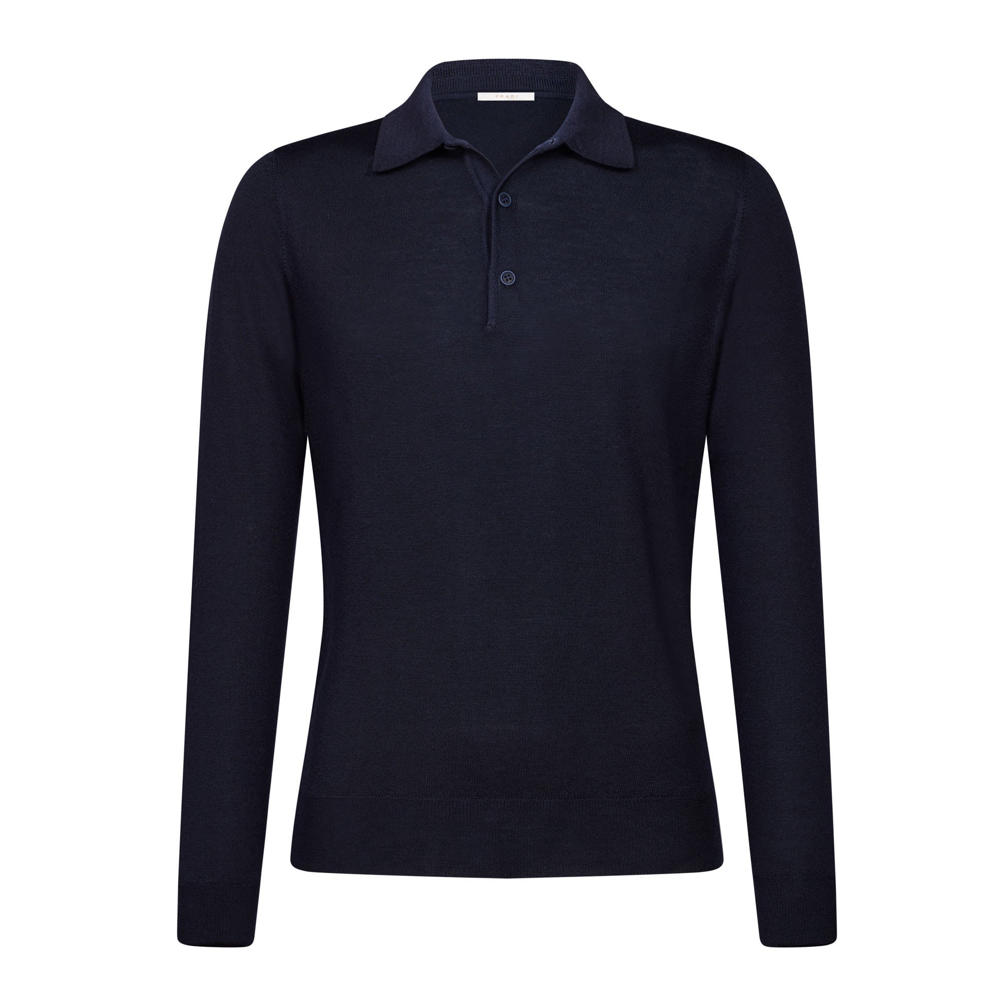 FRADI Men's Navy Blue Knit Sweater with Collar - Stylish & Comfortable for Casual Wear, Office, and Outings