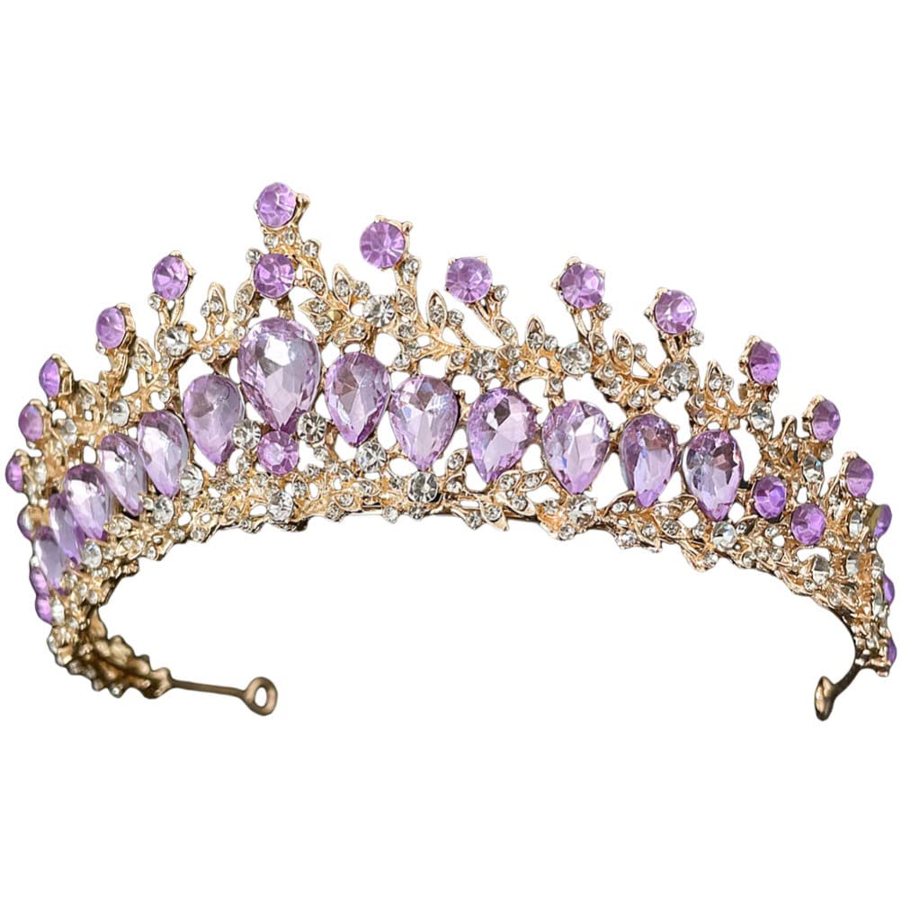 Elegant Golden Rhinestone Bridal Tiara - High-End Wedding Headdress for Bride, Girls & Bridal Party | Perfect for Weddings, Prom, Pageants & Special Occasions
