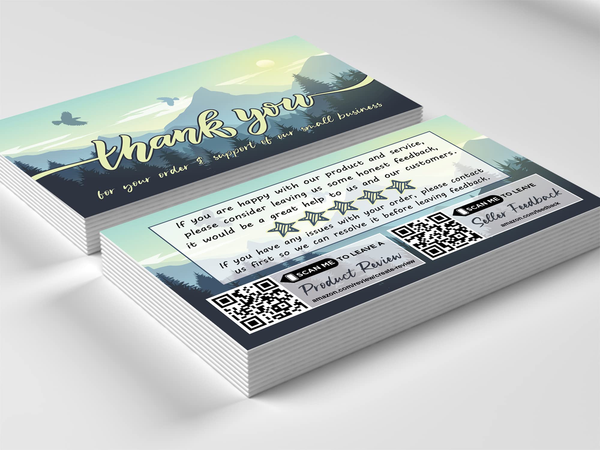 Amazon Thank You Cards with Feedback Request & QR Code - 2