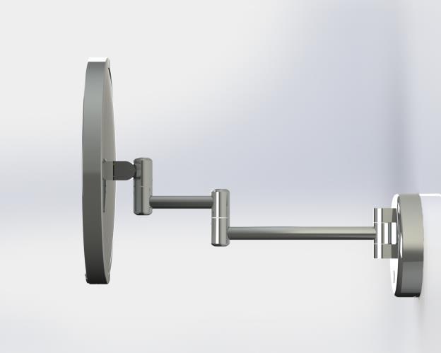 Timeless Brot Wall Mount 2-Arm Swing Mirror - 9.5