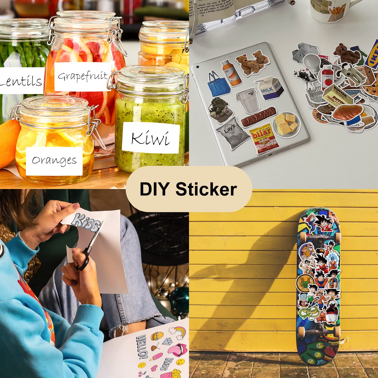 BESTEASY 8.5 x 11 Inch Sticker Paper - 2000 Sheets Full Sheet Labels for Laser & Inkjet Printers, Self-Adhesive Shipping Labels - Perfect for Mailing, Packaging & DIY Crafts