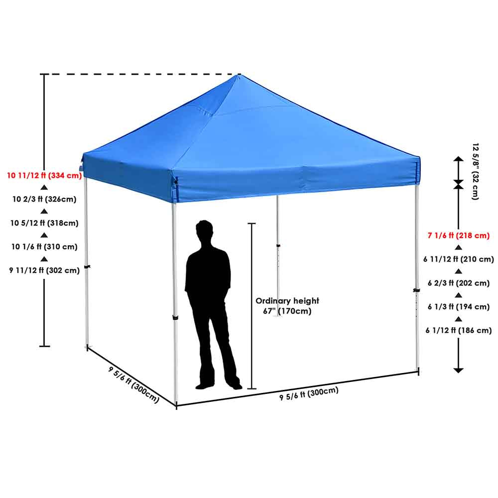 InstaHibit 10x10 Waterproof Commercial Pop Up Canopy - CPAI 84 Certified Instant Shelter for Outdoor Events, Farmers Markets & Beach Parties