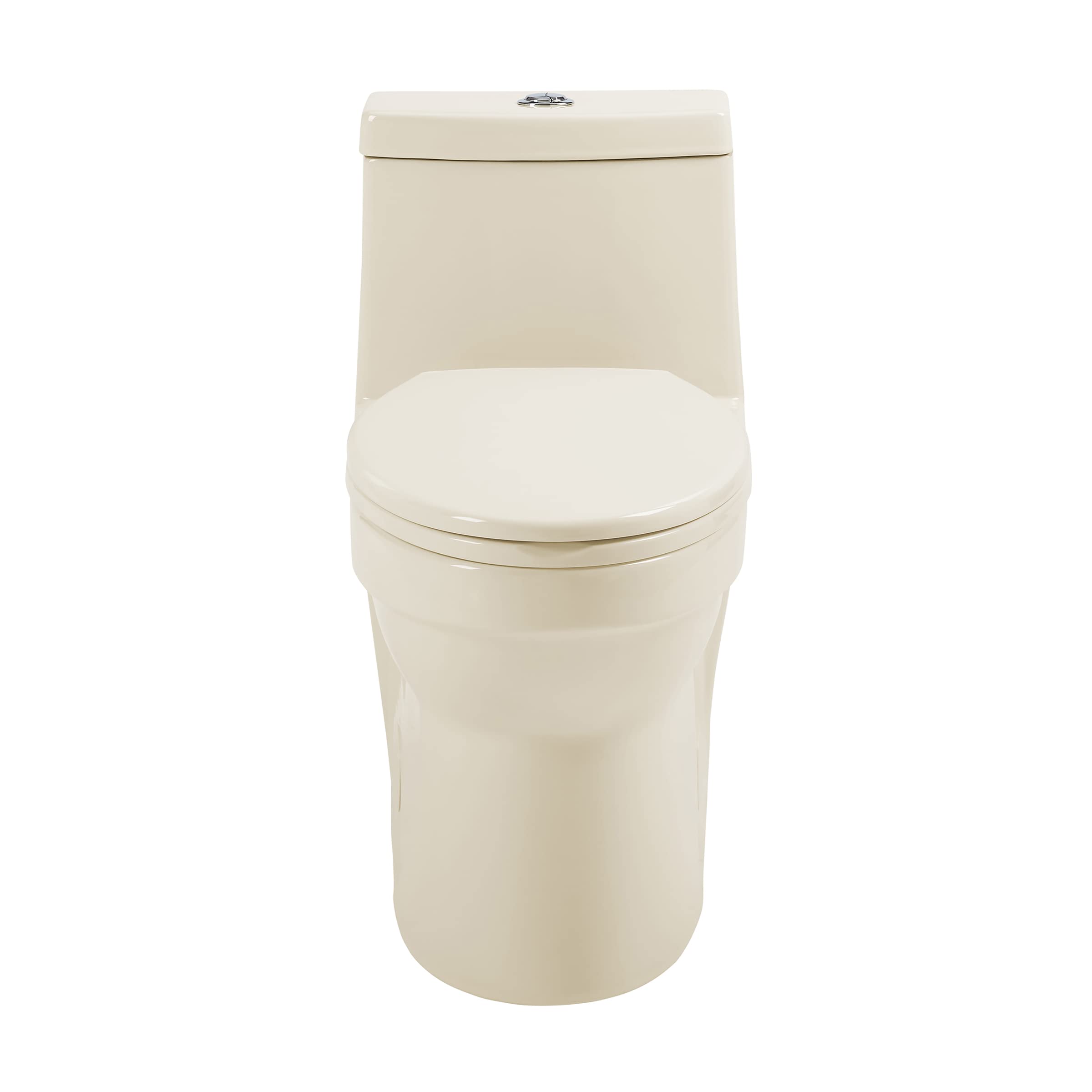 Swiss Madison SM-1T118 Virage One Piece Toilet - Modern Elongated ADA Compliant Dual Flush (0.8/1.28 GPF) Bathroom Toilet in Bisque - Perfect for Small Bathrooms, Powder Rooms & Water-Efficient Homes