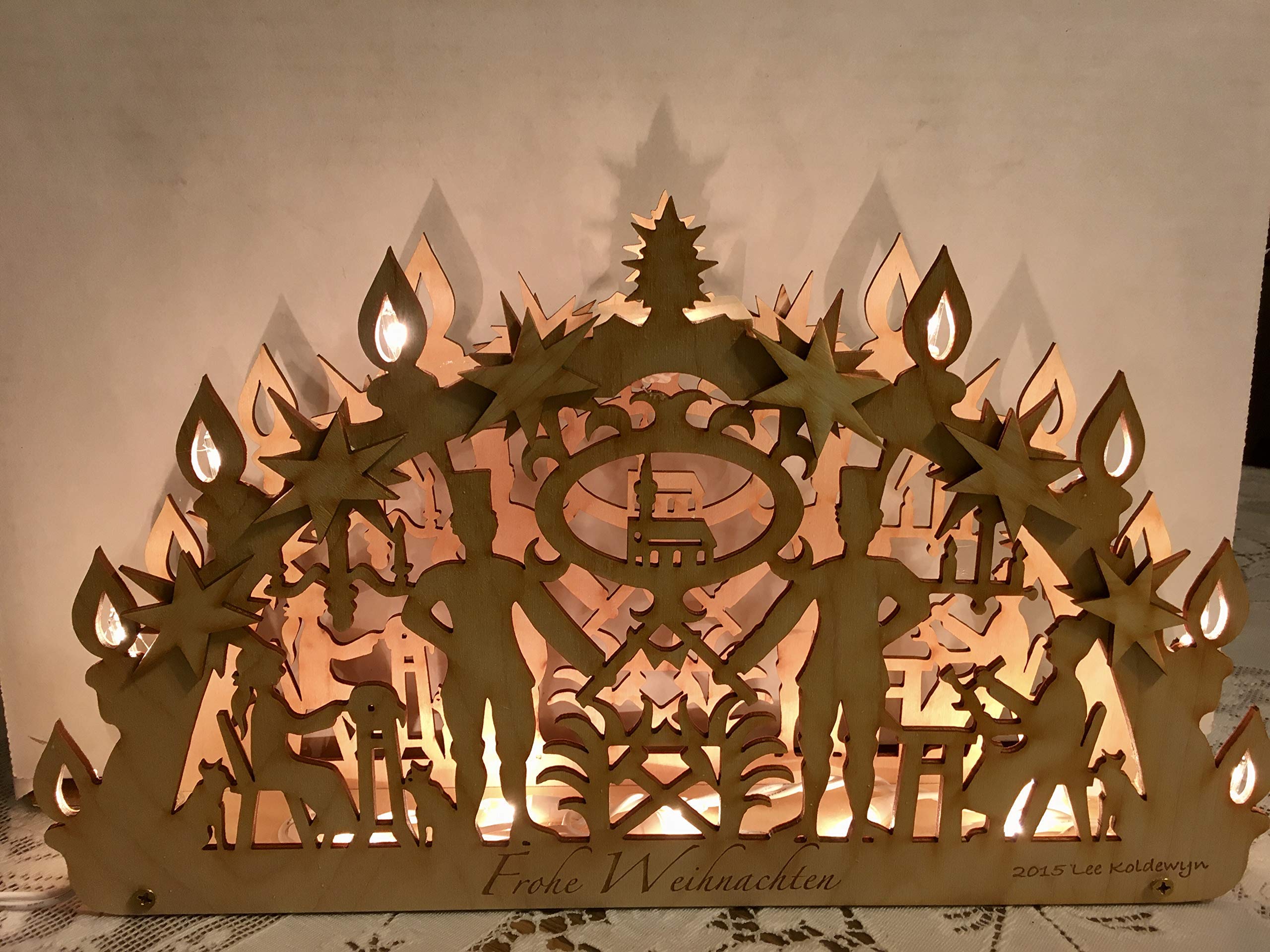 Lee Koldewyn Christmas Candle Arch Toy Shop - Festive Holiday Decor for Home, Party & Christmas Tree Decoration | Fröhliche Weihnachten