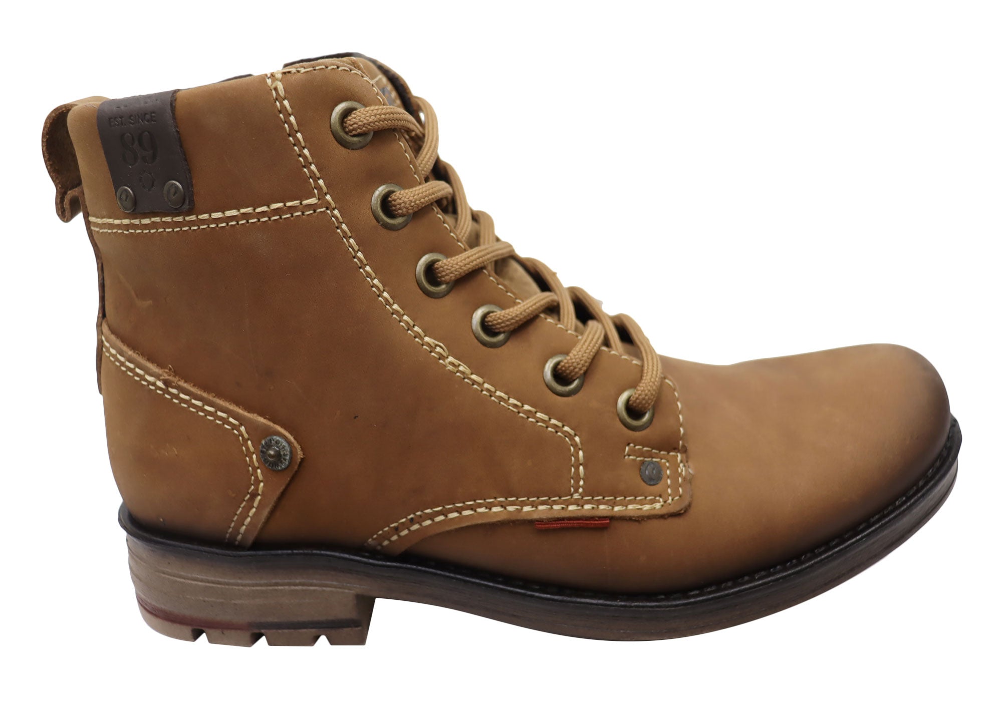 Brazen Men's Comfortable Leather Boots - Handmade in Brazil - Durable & Stylish for Outdoor Work, Hiking & Casual Wear