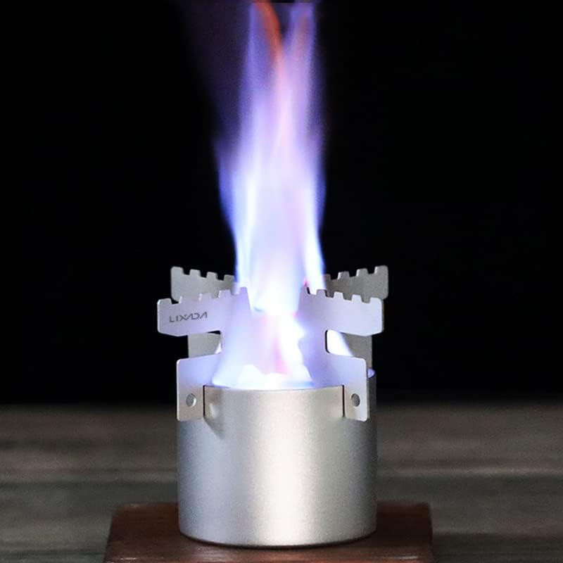 Lixada Mini Lightweight Titanium Alcohol Stove Support Bracket - Portable Cross Stand Rack for Outdoor Camping, Backpacking, Hiking & Picnics - Perfect for Ultralight Backpacking Gear and Wilderness Adventures