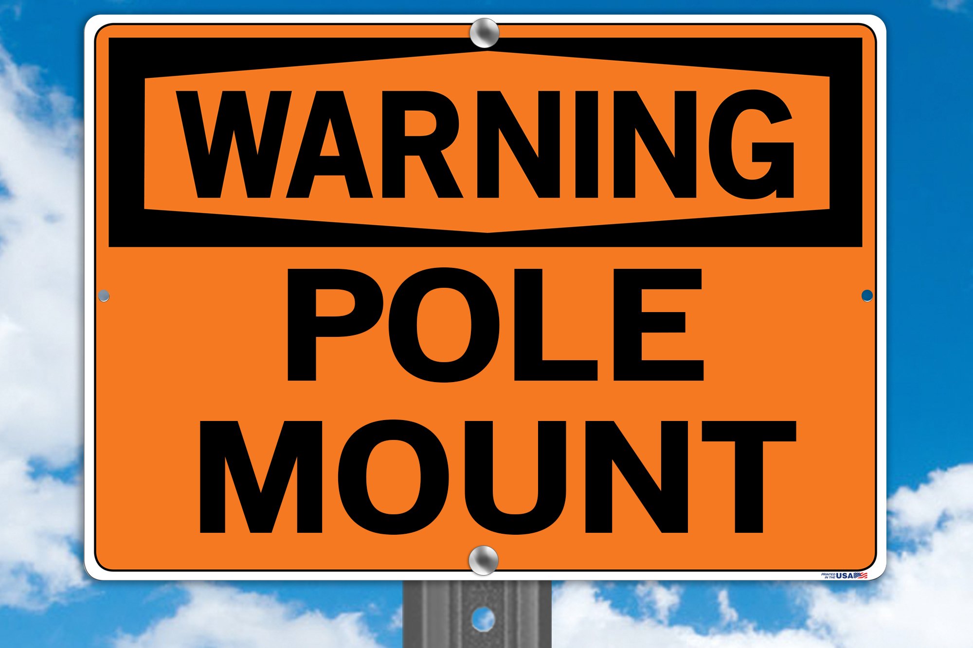 Vestil SI-W-33-A-AL-063-S Propane Warning Sign - Aluminum Safety Sign for Gas Tanks & Cylinders - 0.063