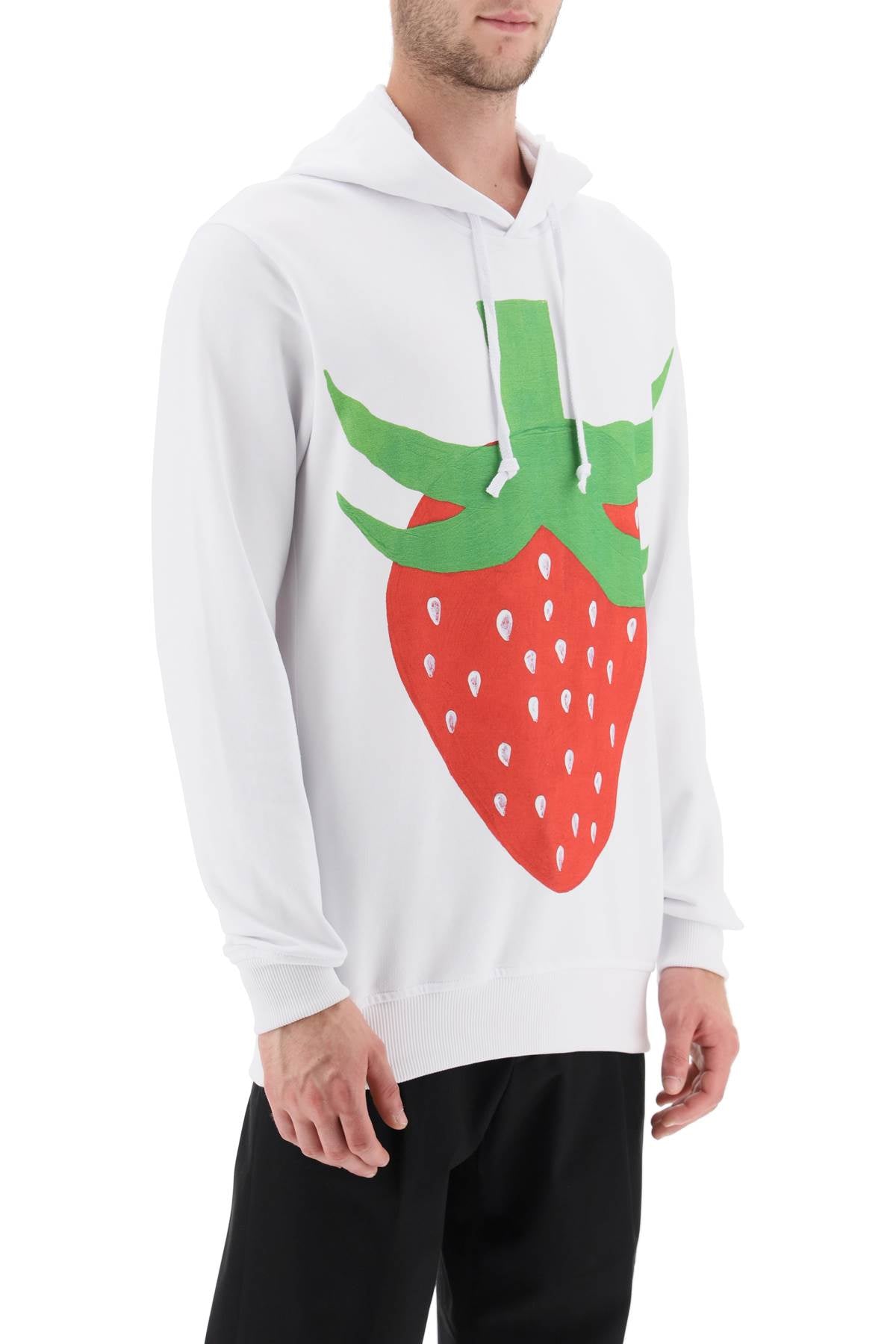 Comme des Garcons Shirt Strawberry Print Hoodie - Stylish Unisex Pullover for Streetwear & Casual Outfits