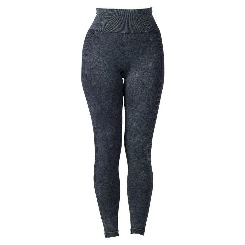 High Waisted Frosted Yoga Pants for Women - Tummy Control Workout Leggings with Hip Lifting Design, Quick Dry & Wrinkle Resistant - Perfect for Gym, Running, Pilates & Lounge Wear