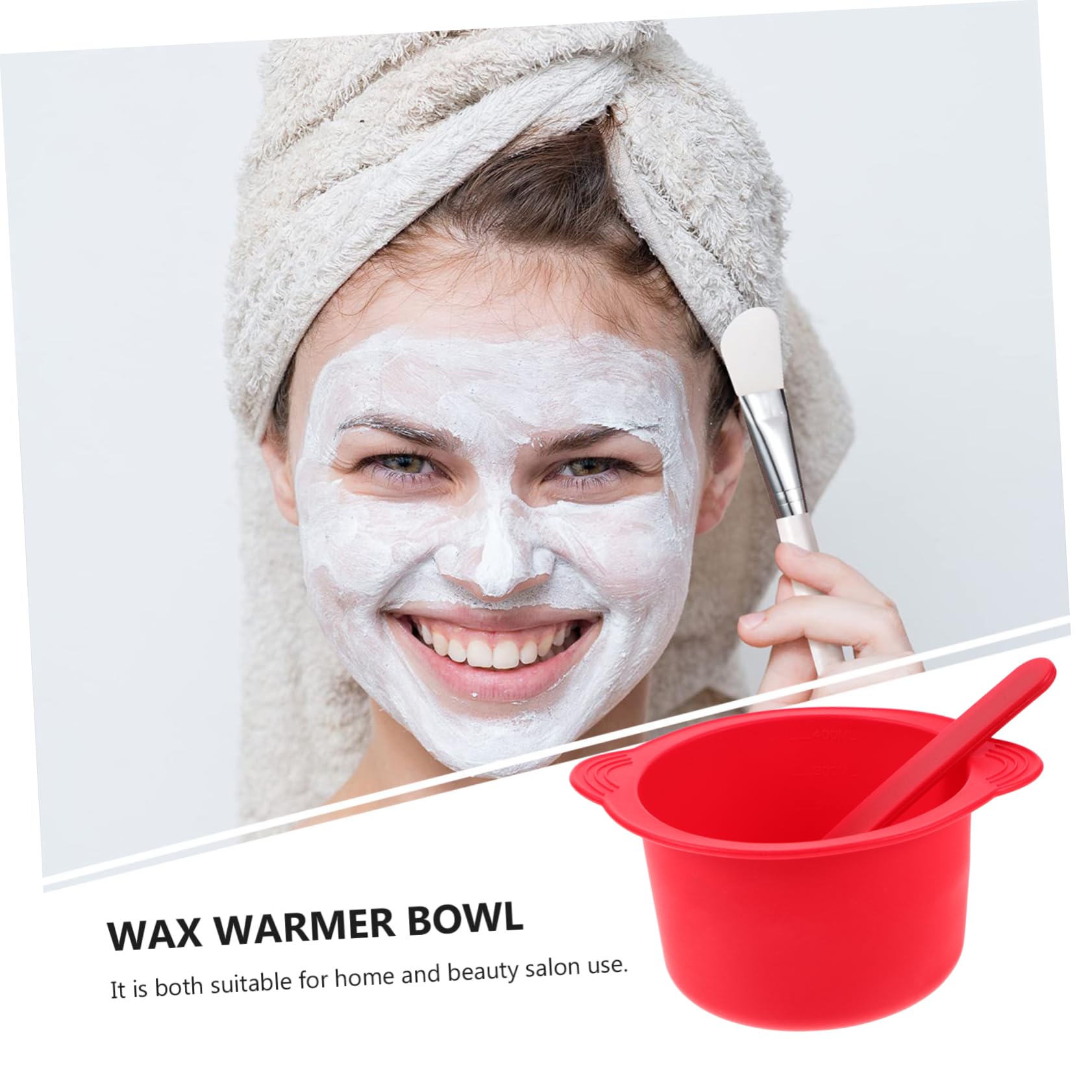 FRCOLOR Red Wax Warmer Replacement Bowl - Silicone Wax Melting Bowl for Hair Removal, Reusable Wax Warmer Liner for Professional & Home Use - Perfect for Salon, Spa & DIY Beauty Treatments