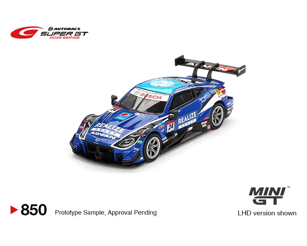 PREORDER MINI GT 1:64 Scale Nissan Z GT500 #24 KONDO RACING 2023 SUPER GT Series Diecast Model Car - Japan Exclusive Realize Corporation Advan Z Livery - Perfect for Collectors, Racing Enthusiasts & Display Cases
