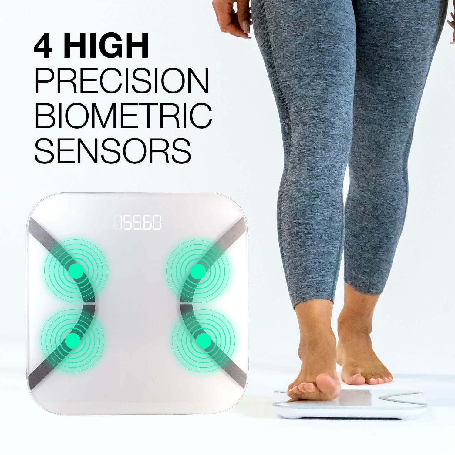 Korescale Gen2 Digital Smart Scale - Accurate Bluetooth Body Composition Analyzer with BMI, Body Fat, Muscle Mass & Weight Tracking | Syncs with KoreHealth & Apple Health App | Perfect for Home Gym, Bathroom & Health Monitoring (White)