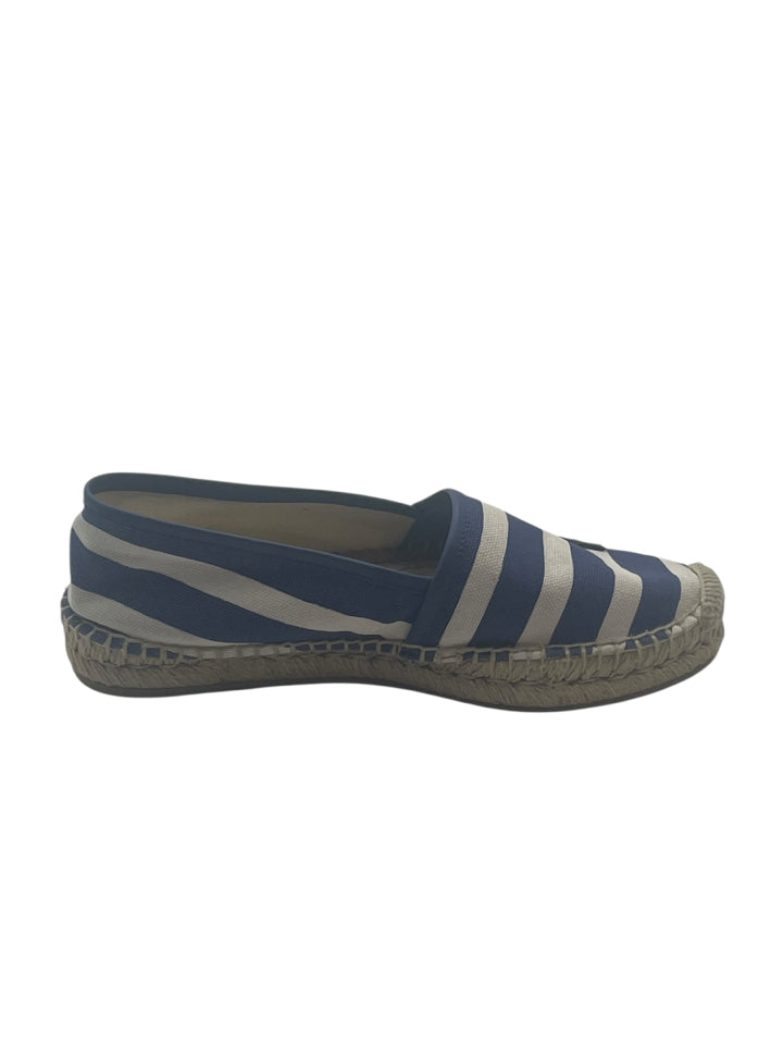 Gucci Embroidered Bee Striped Espadrilles for Women - Size 37 (US 7) | Stylish Summer Flats for Casual Outings, Beach Vacations & Fashionable Everyday Wear